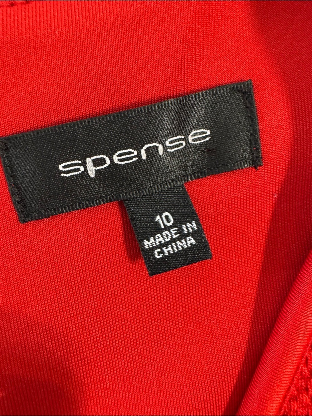 Spense Candy Apple Red Sleeveless Faux Wrap-Front Bodycon Midi Dress 10 - Picture 5 of 7